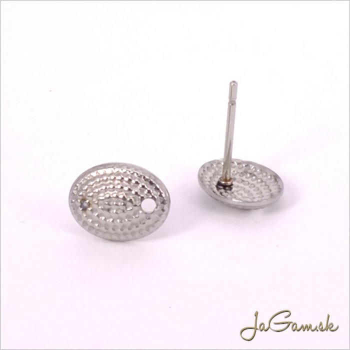 Náušnicové zapínanie 10x8mm chirurgická oceľ, 2ks (CH1459)